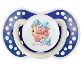 Animaux rigolos Cauchon Night : Bleu-marine phosphorescente Tétine embout Lovi Dynamic