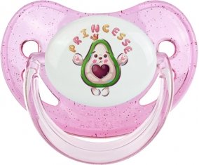 Animaux rigolos Princesse : Rose à paillette Tétine embout physiologique