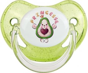 Animaux rigolos Princesse : Vert à paillette Tétine embout physiologique