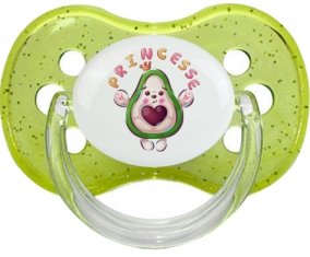 Animaux rigolos Princesse : Vert à paillette Tétine embout cerise
