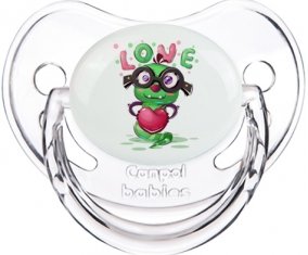 Animaux rigolos Love design-2 : Transparent classique Tétine embout physiologique