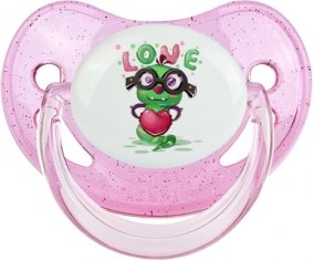 Animaux rigolos Love design-2 : Rose à paillette Tétine embout physiologique