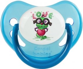 Animaux rigolos Love design-2 : Bleue phosphorescente Tétine embout physiologique