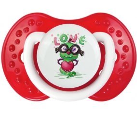 Animaux rigolos Love design-2 : Blanc-rouge classique Tétine embout Lovi Dynamic