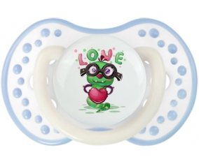 Animaux rigolos Love design-2 : Blanc-cyan classique Tétine embout Lovi Dynamic
