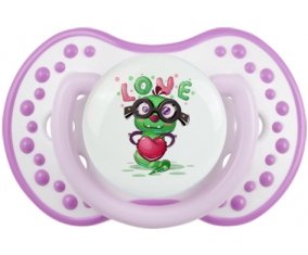 Animaux rigolos Love design-2 : Blanc-mauve classique Tétine embout Lovi Dynamic