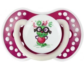 Animaux rigolos Love design-2 : Fuchsia phosphorescente Tétine embout Lovi Dynamic