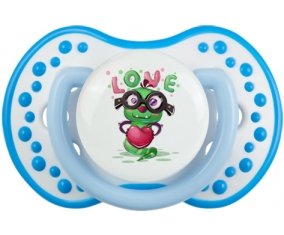 Animaux rigolos Love design-2 : Blanc-bleu phosphorescente Tétine embout Lovi Dynamic