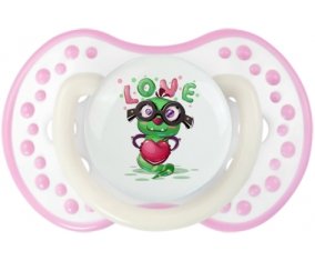Animaux rigolos Love design-2 : Blanc-rose phosphorescente Tétine embout Lovi Dynamic