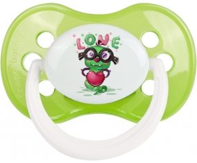 Animaux rigolos Love design-2 : Vert classique Tétine embout anatomique