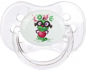 Animaux rigolos Love design-2 : Transparent classique Tétine embout cerise