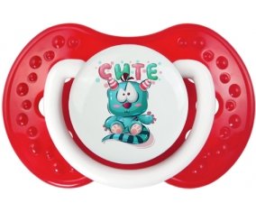 Animaux rigolos Cute : Blanc-rouge classique Tétine embout Lovi Dynamic