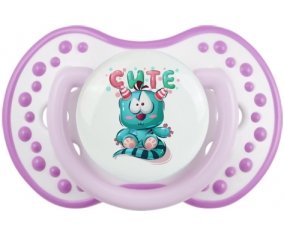 Animaux rigolos Cute : Blanc-mauve classique Tétine embout Lovi Dynamic