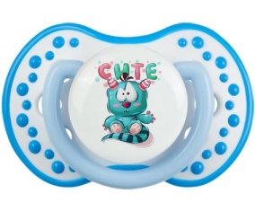 Animaux rigolos Cute : Blanc-bleu phosphorescente Tétine embout Lovi Dynamic