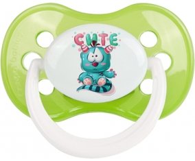 Animaux rigolos Cute : Vert classique Tétine embout anatomique