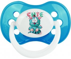 Animaux rigolos Cute : Cyan classique Tétine embout anatomique