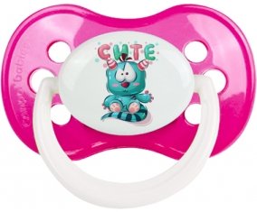 Animaux rigolos Cute : Rose foncé classique Tétine embout anatomique