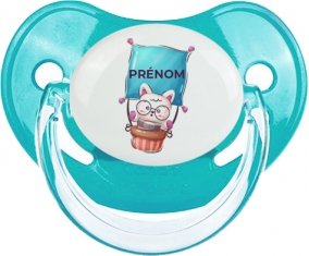 Animaux rigolos Chat avec prénom : Sucette Physiologique personnalisée