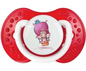 Animaux rigolos Vache : Blanc-rouge classique Tétine embout Lovi Dynamic