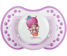 Animaux rigolos Vache : Blanc-mauve classique Tétine embout Lovi Dynamic