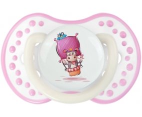 Animaux rigolos Vache : Blanc-rose phosphorescente Tétine embout Lovi Dynamic