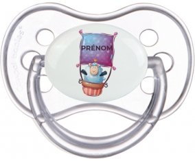 Animaux rigolos Mouton avec prénom : Transparente classique Tétine embout anatomique