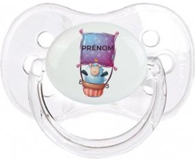 Animaux rigolos Mouton avec prénom : Transparent classique Tétine embout cerise