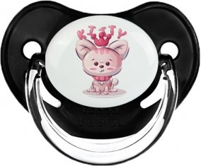 Animaux rigolos Kitty : Noir classique Tétine embout physiologique