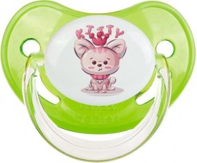 Animaux rigolos Kitty : Vert classique Tétine embout physiologique