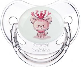 Animaux rigolos Kitty : Transparent classique Tétine embout physiologique