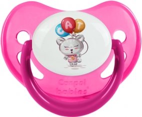 Animaux rigolos Cat design-2 : Rose phosphorescente Tétine embout physiologique
