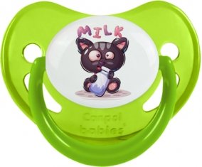 Animaux rigolos Milk : Vert phosphorescente Tétine embout physiologique