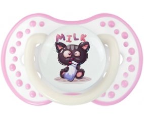 Animaux rigolos Milk : Blanc-rose phosphorescente Tétine embout Lovi Dynamic