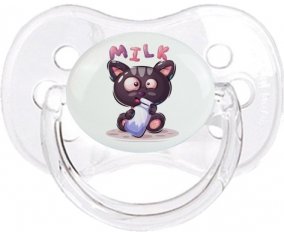 Animaux rigolos Milk : Transparent classique Tétine embout cerise
