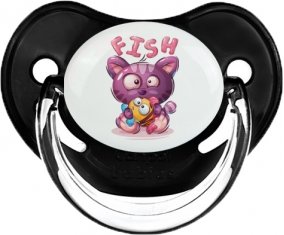 Animaux rigolos Fish : Noir classique Tétine embout physiologique