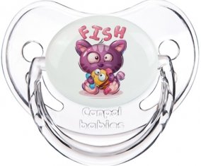 Animaux rigolos Fish : Transparent classique Tétine embout physiologique