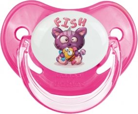 Animaux rigolos Fish : Rose classique Tétine embout physiologique