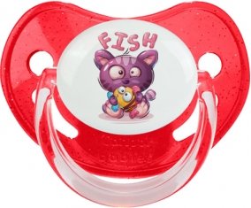 Animaux rigolos Fish : Rouge à paillette Tétine embout physiologique
