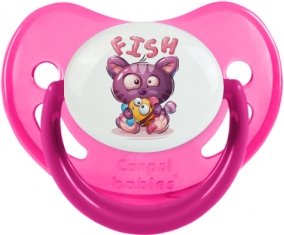 Animaux rigolos Fish : Rose phosphorescente Tétine embout physiologique