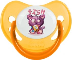 Animaux rigolos Fish : Jaune phosphorescente Tétine embout physiologique