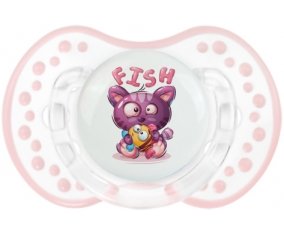 Animaux rigolos Fish : Retro-blanc-rose-tendre classique Tétine embout Lovi Dynamic