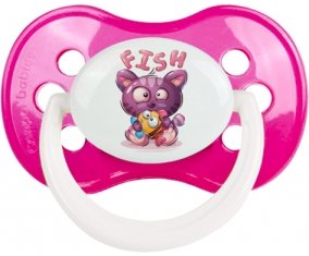 Animaux rigolos Fish : Rose foncé classique Tétine embout anatomique
