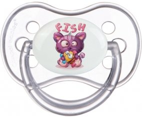 Animaux rigolos Fish : Transparente classique Tétine embout anatomique
