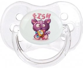 Animaux rigolos Fish : Transparent classique Tétine embout cerise