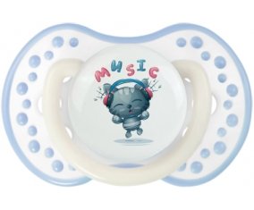 Animaux rigolos Music : Blanc-cyan classique Tétine embout Lovi Dynamic