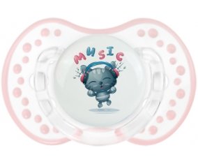 Animaux rigolos Music : Retro-blanc-rose-tendre classique Tétine embout Lovi Dynamic