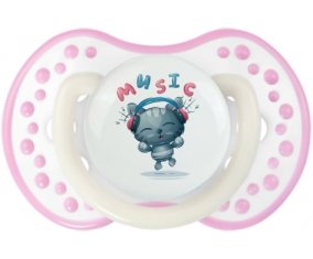 Animaux rigolos Music : Blanc-rose phosphorescente Tétine embout Lovi Dynamic