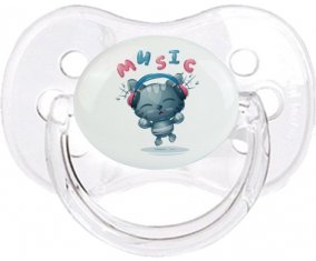Animaux rigolos Music : Transparent classique Tétine embout cerise