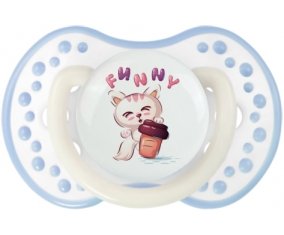 Animaux rigolos Funny : Blanc-cyan classique Tétine embout Lovi Dynamic