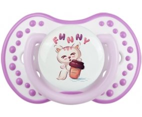 Animaux rigolos Funny : Blanc-mauve classique Tétine embout Lovi Dynamic